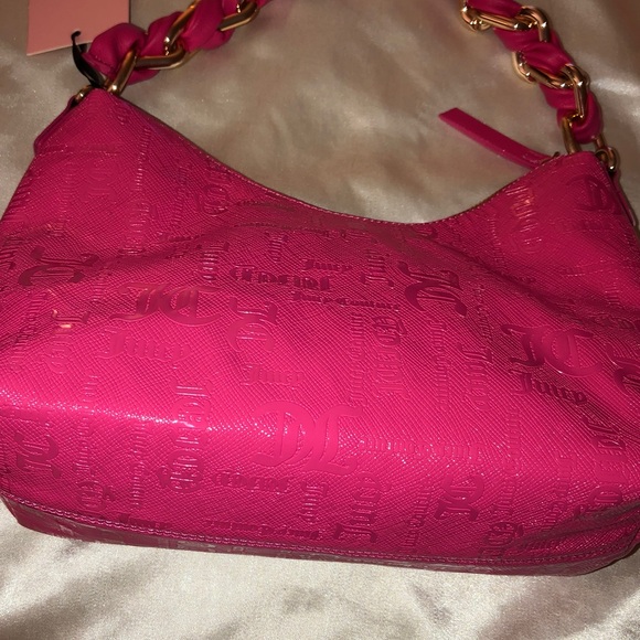 Juicy Couture Pink Flash Enchanted Hobo Bag Top Handle Woven Chunky Strap NWT main image 10